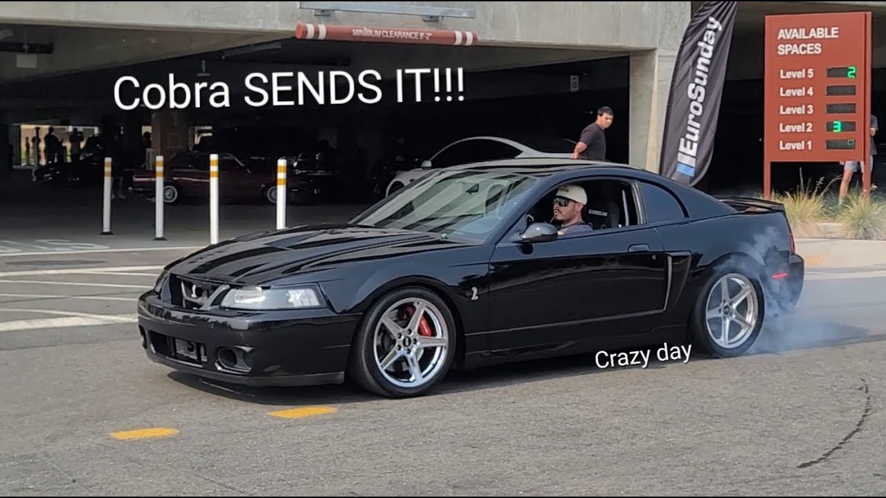 Revving R Garage Roseville Cars and coffee in a parking garage! | CRAZY Sends, Burnouts ...