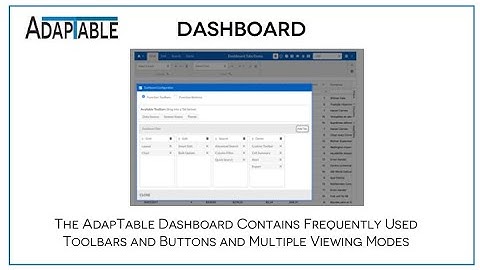 Dashboard in AdapTable