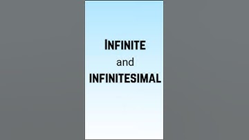 What is Infinite and Infinitesimal #shorts
