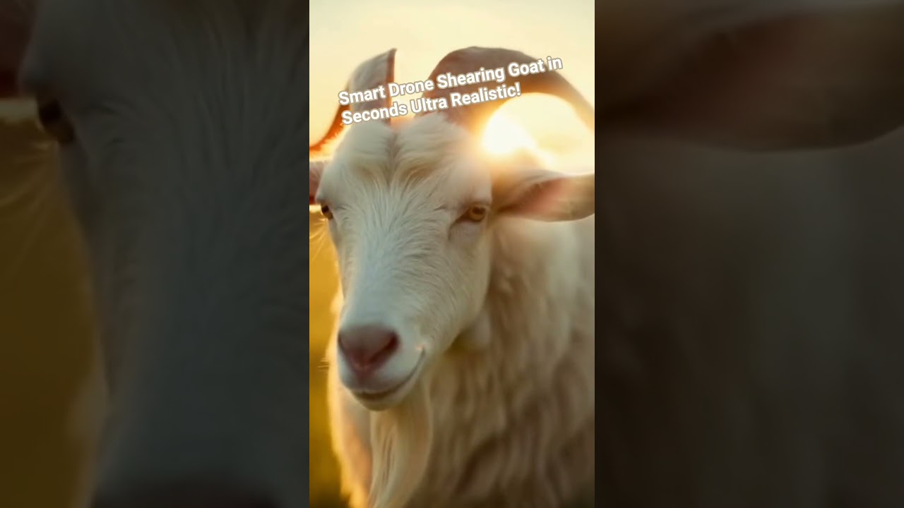 Smart Drone Shearing Goat in Seconds Ultra Realistic!