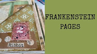 Frankenstein Paper & Frog Pockets! | Building My 1973 Encyclopedia Junk Journal