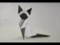 Origami easy siamese cat  yakomoga origami tutorial