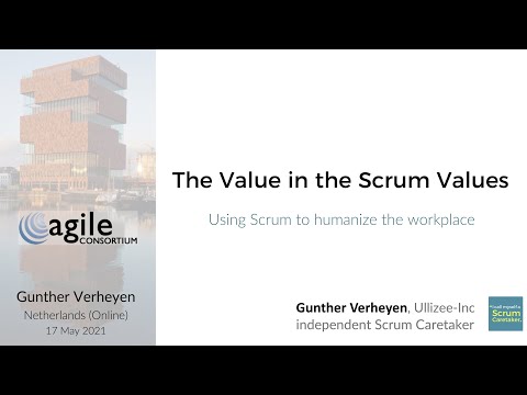 Gunther Verheyen introduces "The value in the Scrum Values" at an Agile Consortium NL meetup