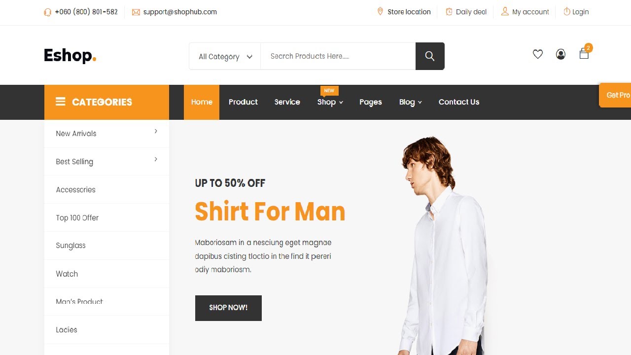 Ecommerce Site Design Html Css | Web Design | Responsive Ecommerce Site ...