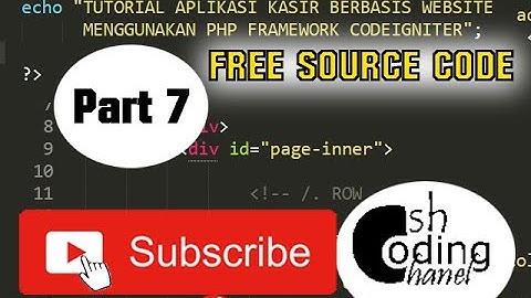 Tutorial aplikasi kasir Berbasis Codeigniter dan android Part 7