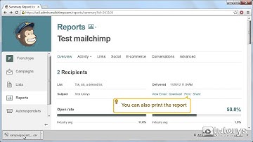 How to export and share reports with MailChimp ?