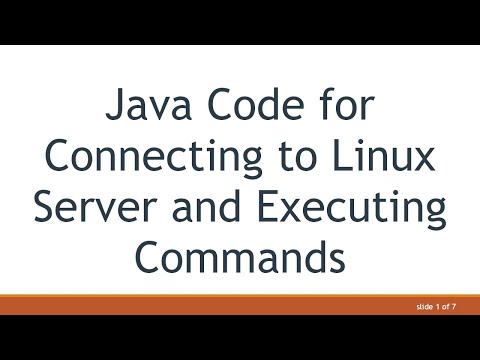 Java Code for Connecting to Linux Server and Executing Commands