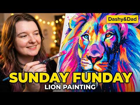 Sunday Funday 🦁 | Lion Painting & Cosy Vibes