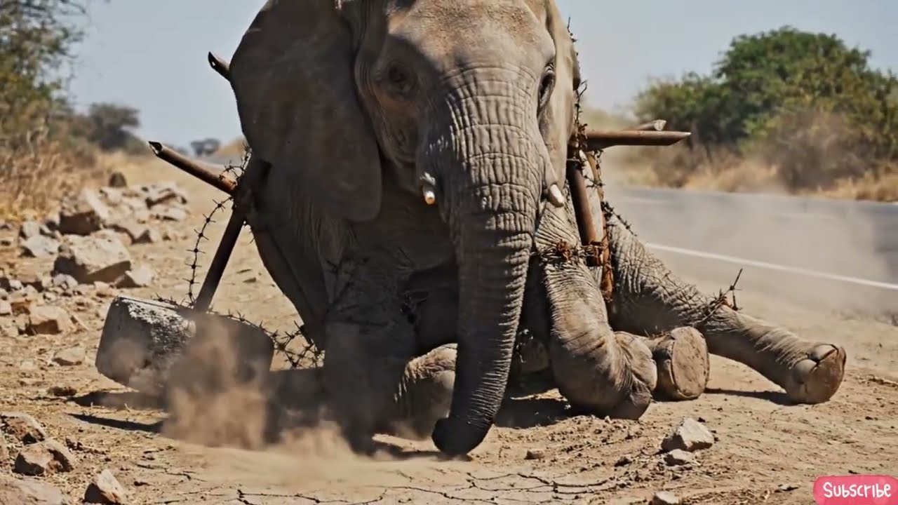 Heroic Animal Rescue – Saving an Elephant Trapped in Steel Wires and Concrete