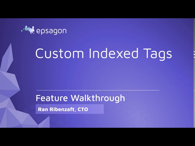 Epsagon Custom Indexed Tags Demo