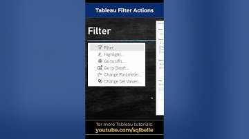 #Tableau - What are Tableau Filter Actions?  #tableaututorial #tableautraining #tableautips