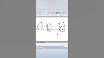 Projection of planes: Hexagonal lamina #projectionofplanes #hexagonallamina #shorts #caed #vtu
