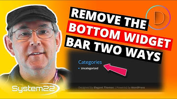 Divi Theme Remove The Bottom Widget Bar Two Ways