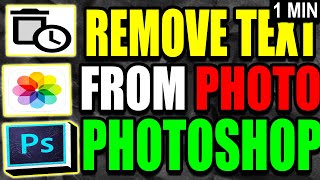 How To Remove Text From Photo In Photoshop Tutorial (2025)