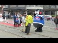 くまモン！ハンドボールラッピング電車出発式に参加だモン☆八代亜紀さんも小野副知事も一緒だモン☆