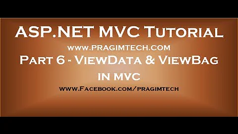 Part 6  ViewData and ViewBag in mvc