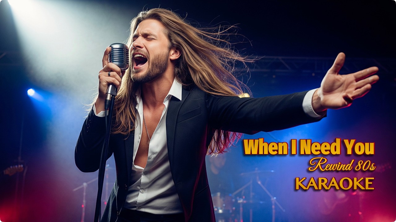 KARAOKE | 🎙️ When I Need You | Emotional 80s Power Ballad | Male Vocal ...