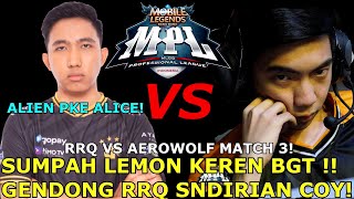 LEMON UDAH KYK 1 VS 5 ! NGANGKAT RRQ SNDIRIAN! KEREN BGT COYY! RRQ VS AEROWOLF MATCH 3!