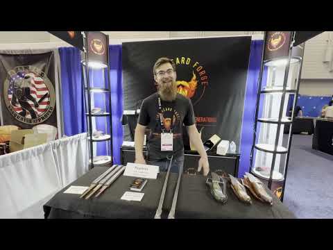 The Blade Show Booth of Fire Beard Forge Forged in fire contestant season 7 episode 16