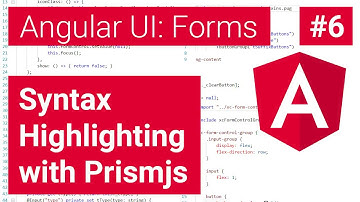 Form Snippets Syntax Highlighting with Prismjs #6 - Angular User Interface Projects