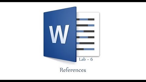MS Word 2013 - References