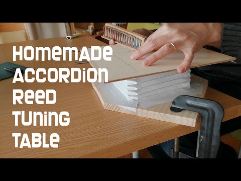Homemade Accordion Reed Tuning Table (from cardboard and scrap)