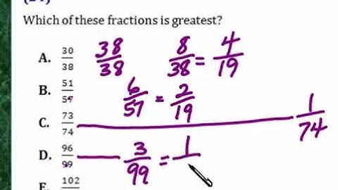 Praxis Application FR024  Compare fractions