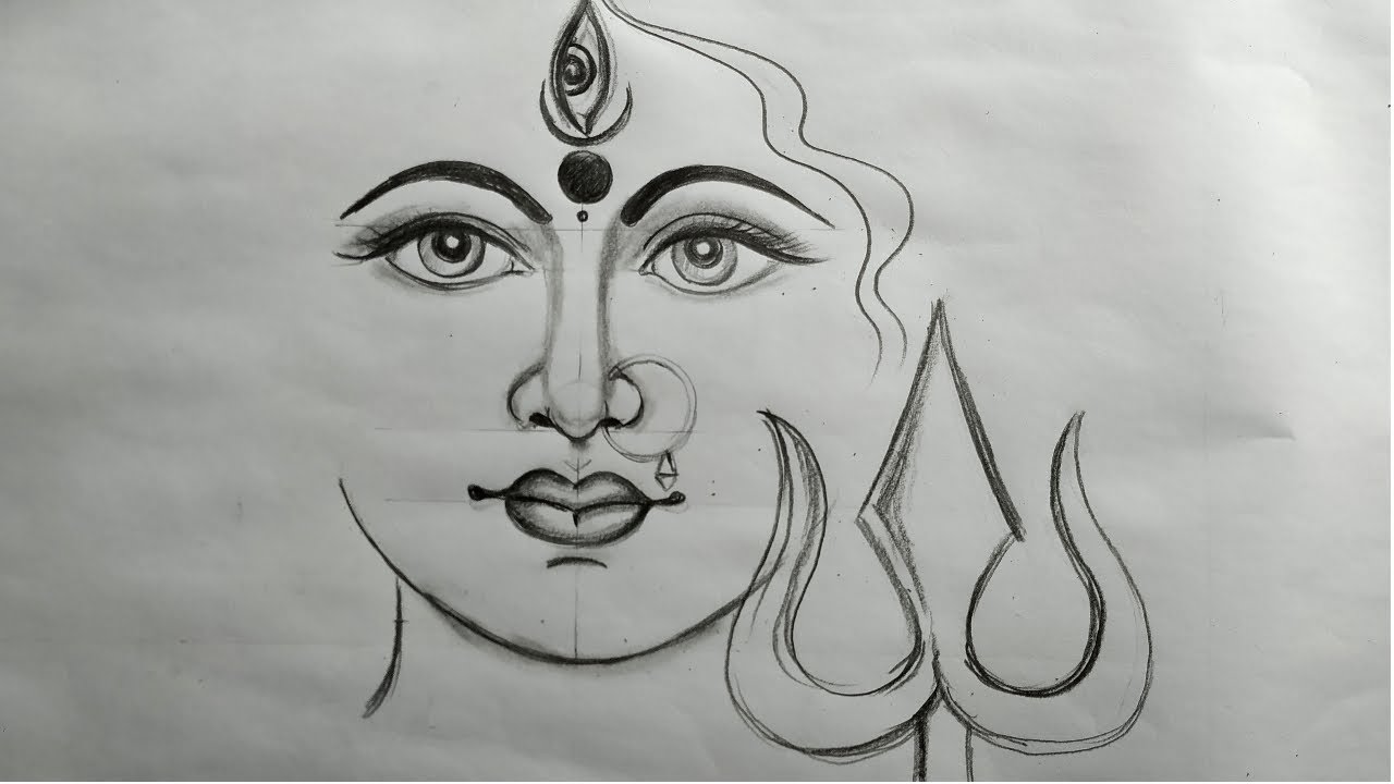 Durga Puja Ganesha How to Draw Drawing, ganesha, white, pencil png | PNGEgg