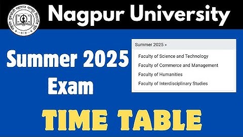 RTMNU Nagpur University summer 2025 exam time table download kaise kare #rtmnu #nagurunivesity