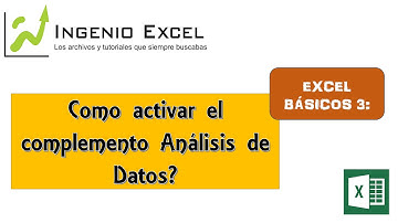Excel BASICO 3: Como activar complemento analisis de datos