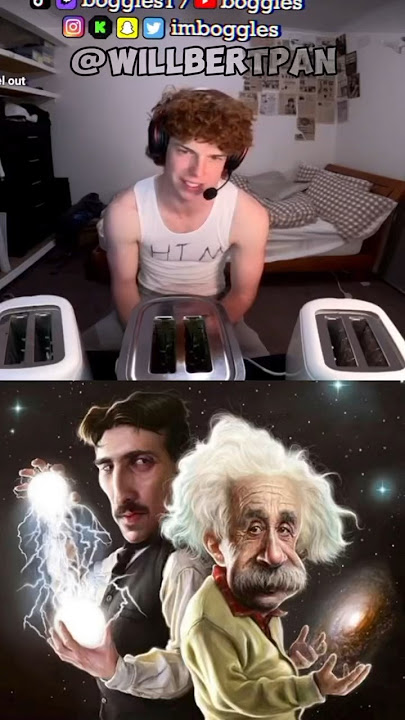 Albert Einstein and Nikola Tesla moment credits to @willbertpan #memes