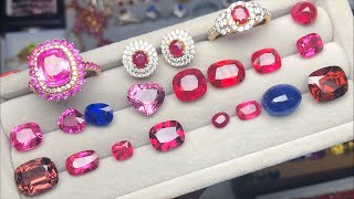 缅甸花花-缅甸曼德勒红蓝宝专场直播捡漏