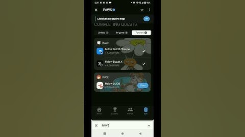Paws Activity check task Complete | Paw new task today | Paws Airdrop new update today #shots