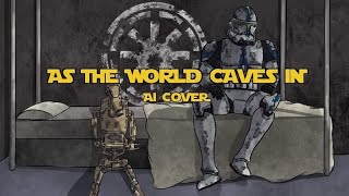 Clone Trooper and B1 droid sing 'As The World Caves In (STAR WARS AI COVER)