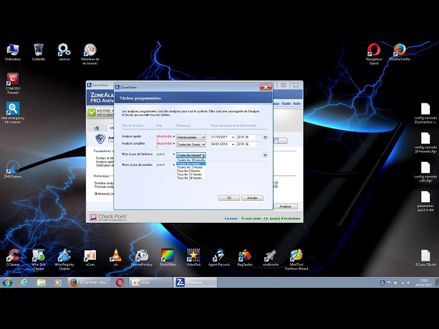 ZoneAlarm Antivirus PRO +FireWall/ interface Demo/ tuto FR