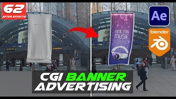 After Effects Class - 62 | How To Create Banner Unroll CGI Ads Using VFX in After Effects & Blender