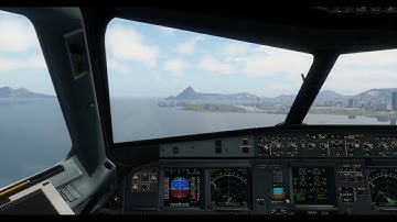 Santos Dumont Visual Approach Toliss A319