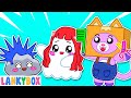 Lankybox pretend play hair styling beauty toy salon  lankybox channel kids cartoon