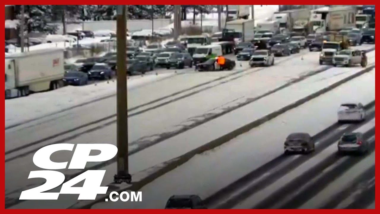 Highway 400 southbound closed at Finch Avenue with no estimation of reopening