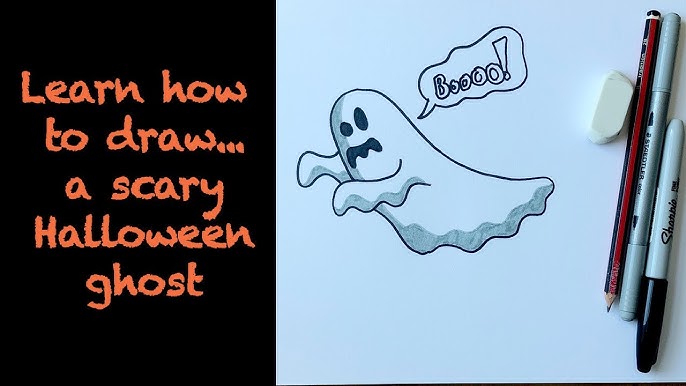 Draw A Spooky Halloween Ghost Cartoon - 2024
