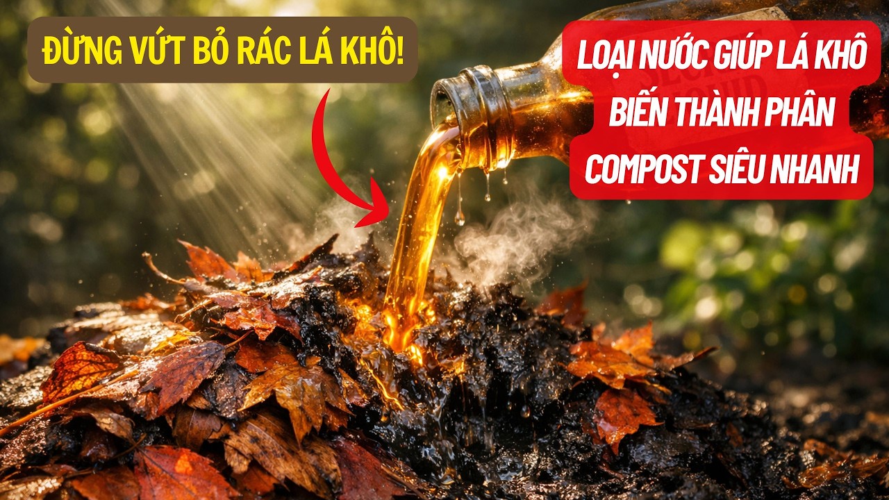 Đừng Vứt Bỏ Lá Khô!. Tiết Lộ Loại Nước Giúp Lá Khô Tan Rã, Biến Thành Phân Compost Siêu Nhanh