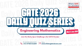 GATE 2026 Engineering Mathematics | Daily Quiz Series | Week 2 | June 2025