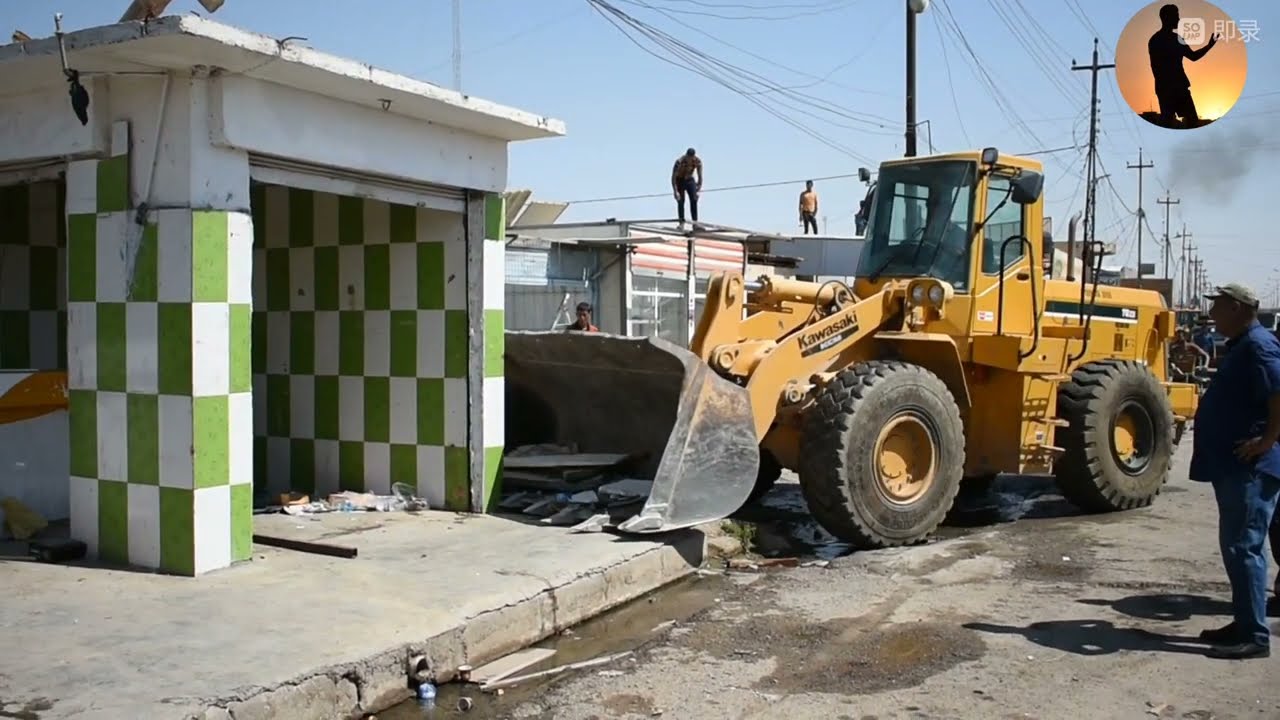 ازالة التجاوزات في سوق القيارة المشتل بغداد 2022