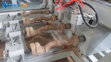 Multi spindle cylinder engraving cnc router
