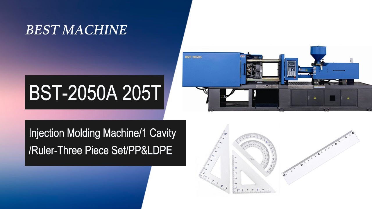 stationery for ruler injection molding machine 1 - YouTube