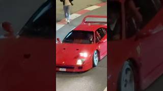 Night Car Spotting #ferrarif40 #porschegt3rs #porsches gr4 #f1circuit #famous #fairmont #curve