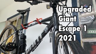 Giant Escape 1 2021 Upgraded Hybrid Bike Bike To Work Setup