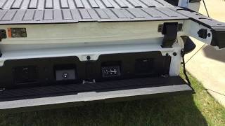 2019 GMC Sierra kicker system in the tailgate!!!