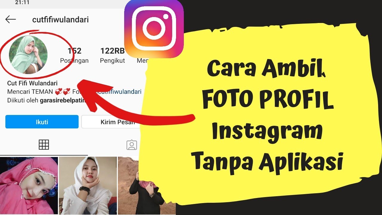 Cara Mengambil Foto Profil Instagram Tanpa Aplikasi - YouTube