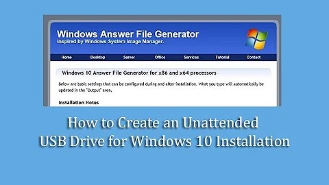 How to Create an Unattended USB Drive for Windows 10 Installation